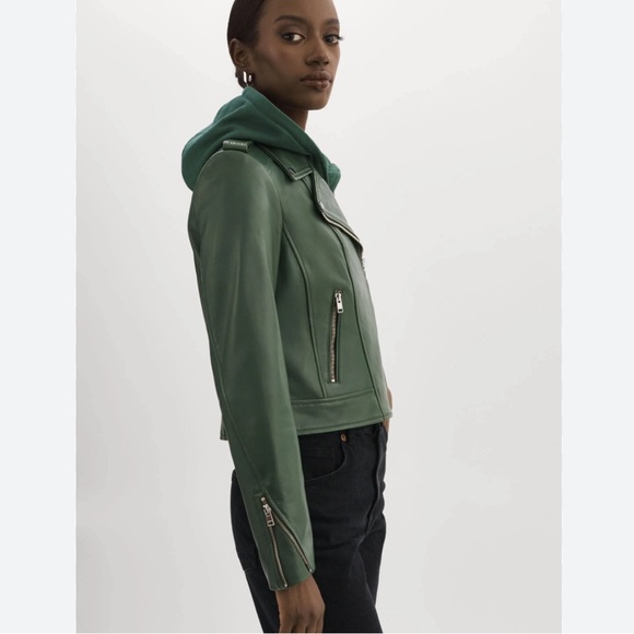 Olive green moto-style jacket - Picture 2 of 7